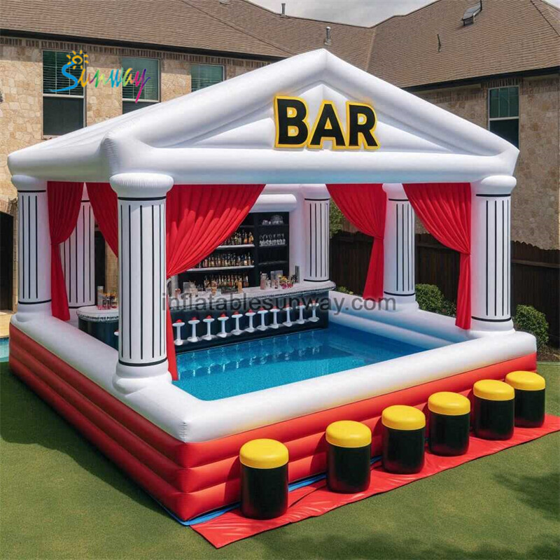 Inflatable pool bar